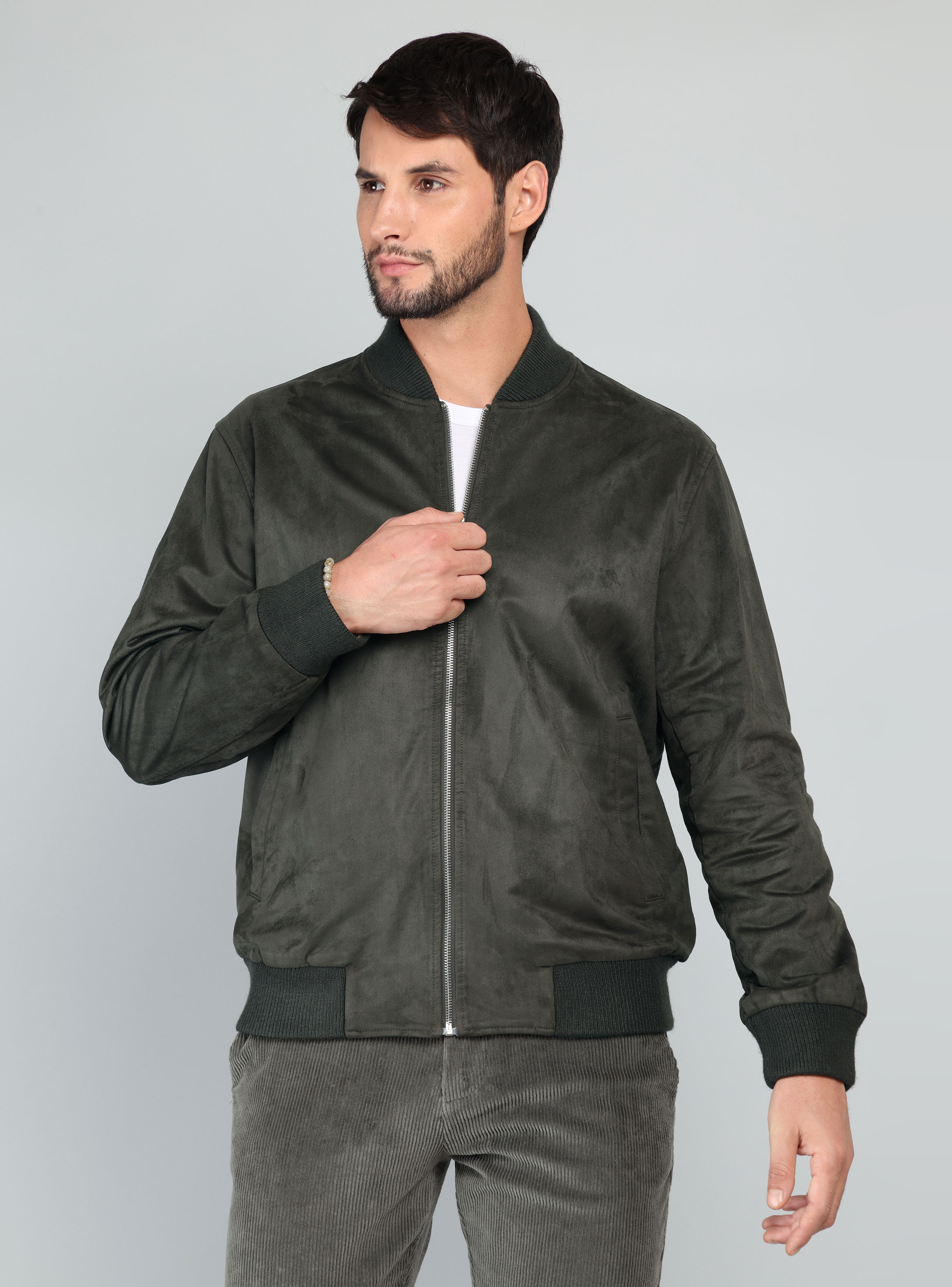 CHAQUETA BOMBER REGULAR FIT OLIVA ARROW - 7