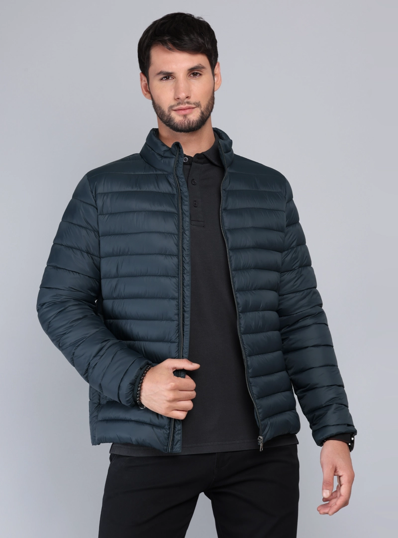 PARKA MANGA LARGA REGULAR FIT PETROLEO ARROW - 1