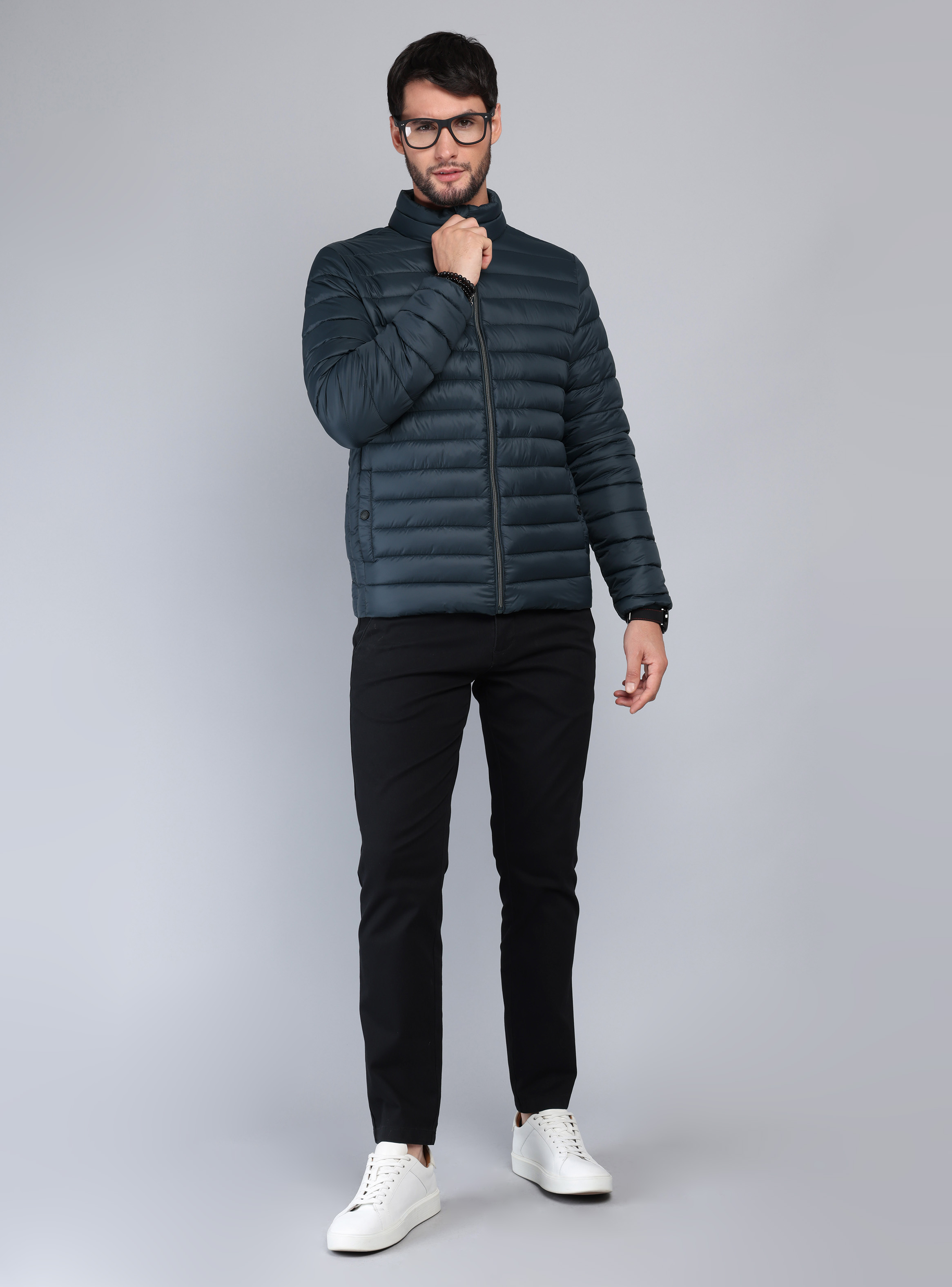 PARKA MANGA LARGA REGULAR FIT PETROLEO ARROW - 4