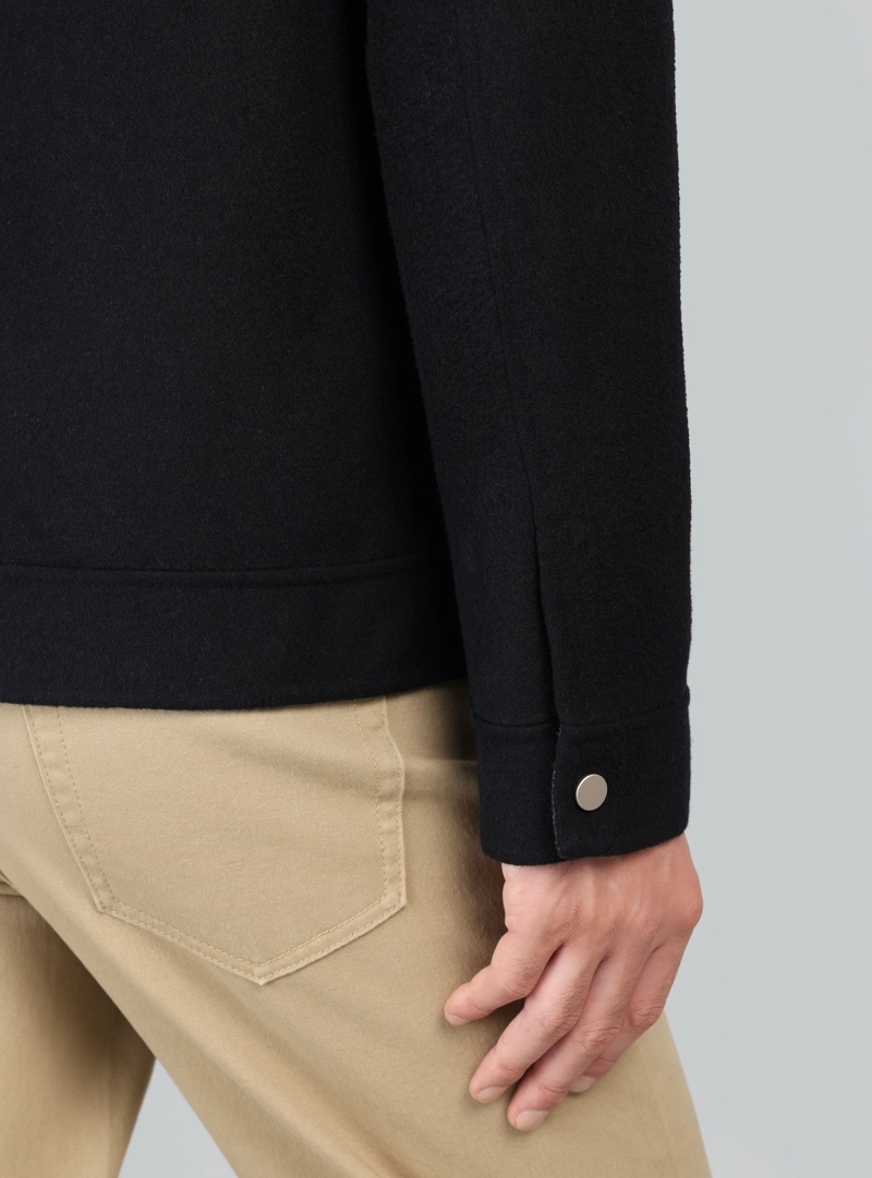 CHAQUETA LISA RECTA REGULAR FIT NEGRO ARROW - 5