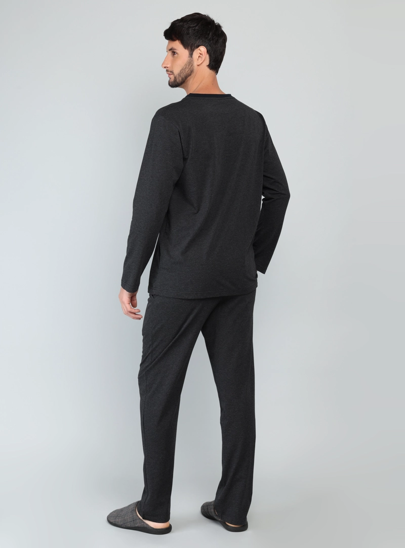 PIJAMA LARGO REGULAR FIT GRIS ARROW - 2