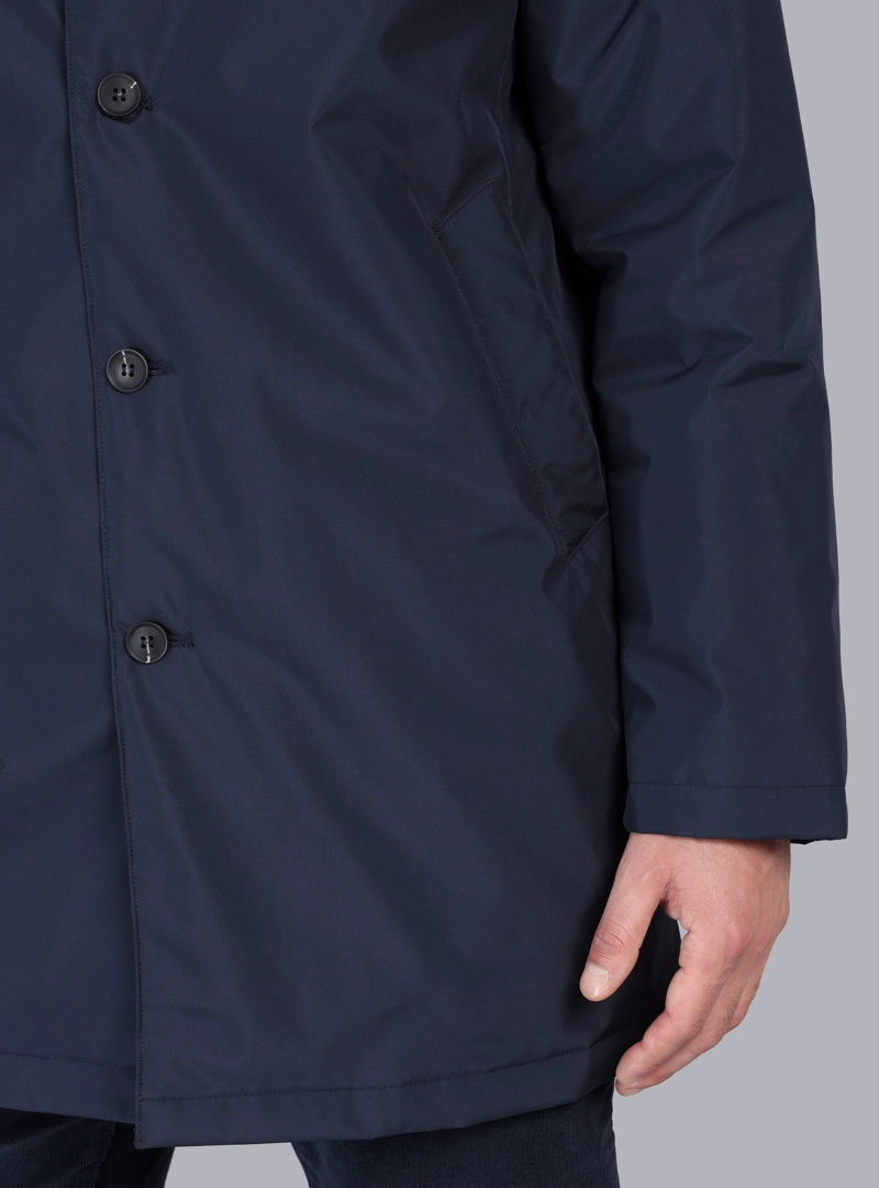 CHAQUETA IMPERMEABLE REGULAR FIT AZUL MARINO - 5