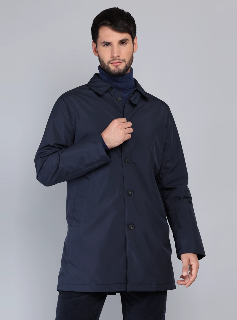 CHAQUETA IMPERMEABLE REGULAR FIT AZUL MARINO - 6