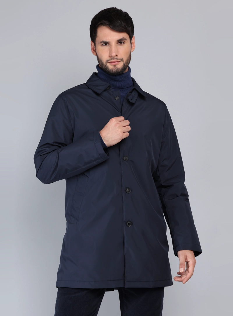 CHAQUETA IMPERMEABLE REGULAR FIT AZUL MARINO - 6