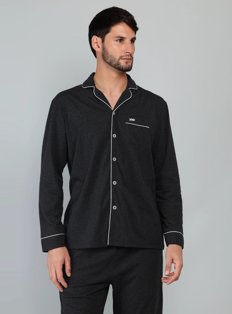 PIJAMA CLASICO REGULAR FIT GRIS ARROW - 3