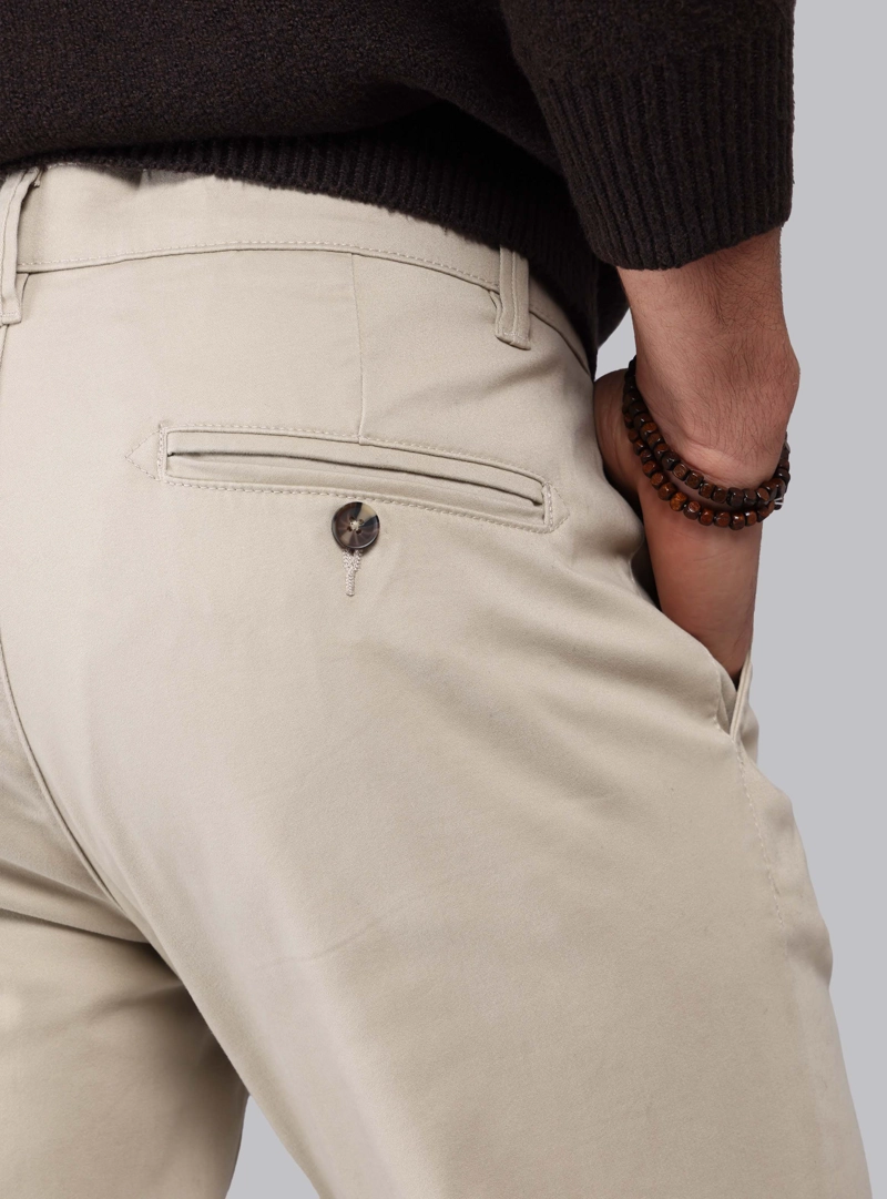 PANTALON CHINO SPANDEX REGULAR FIT BEIGE PIERO BUTTI - 5