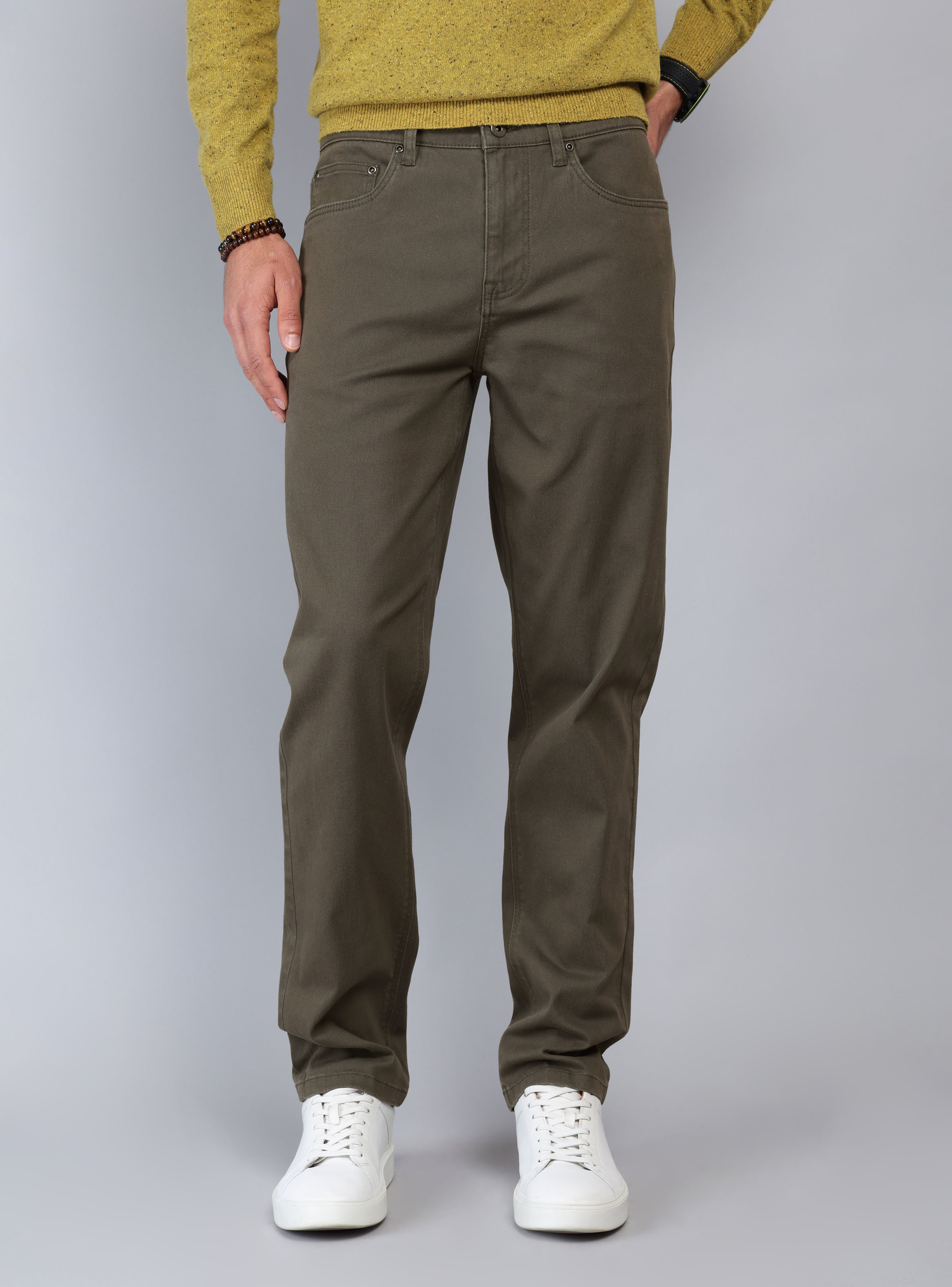 PANTALON 5 POCKET REGULAR FIT OLIVA PIERO BUTTI - 1