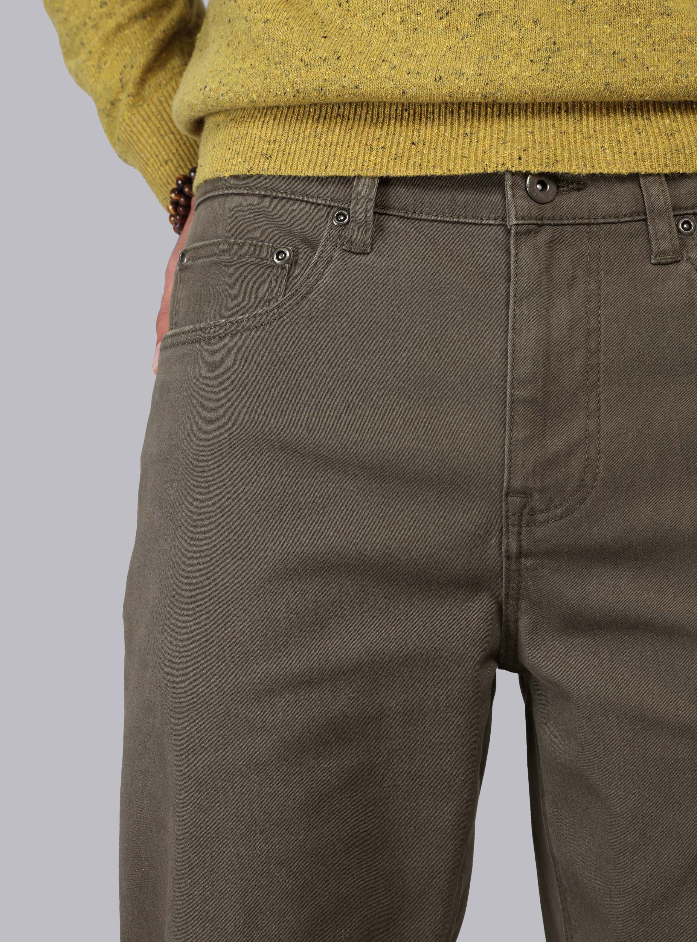 PANTALON 5 POCKET REGULAR FIT OLIVA PIERO BUTTI - 3