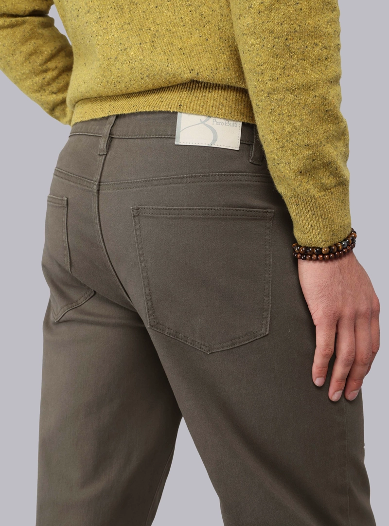 PANTALON 5 POCKET REGULAR FIT OLIVA PIERO BUTTI - 5