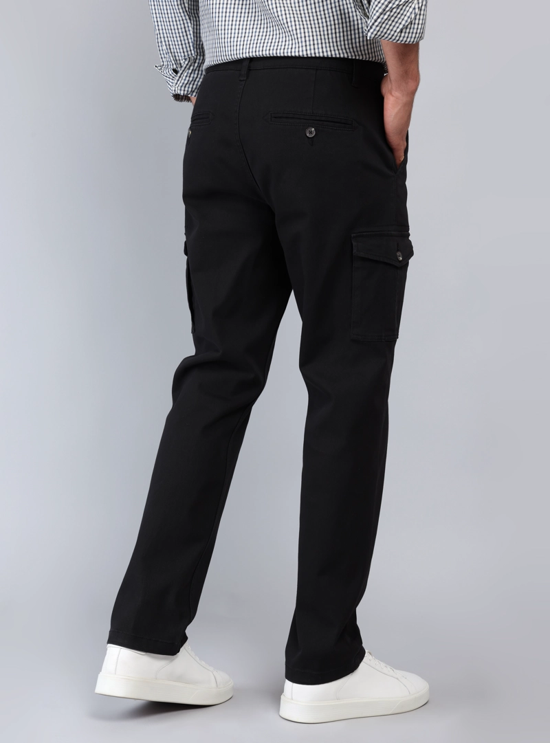 PANTALON CARGO REGULAR FIT NEGRO PIERO BUTTI - 2