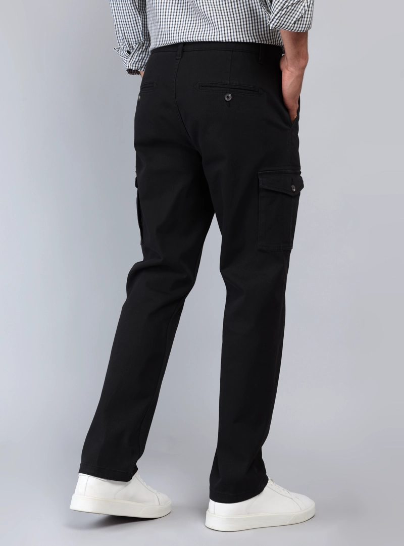 PANTALON CARGO REGULAR FIT NEGRO PIERO BUTTI - 2