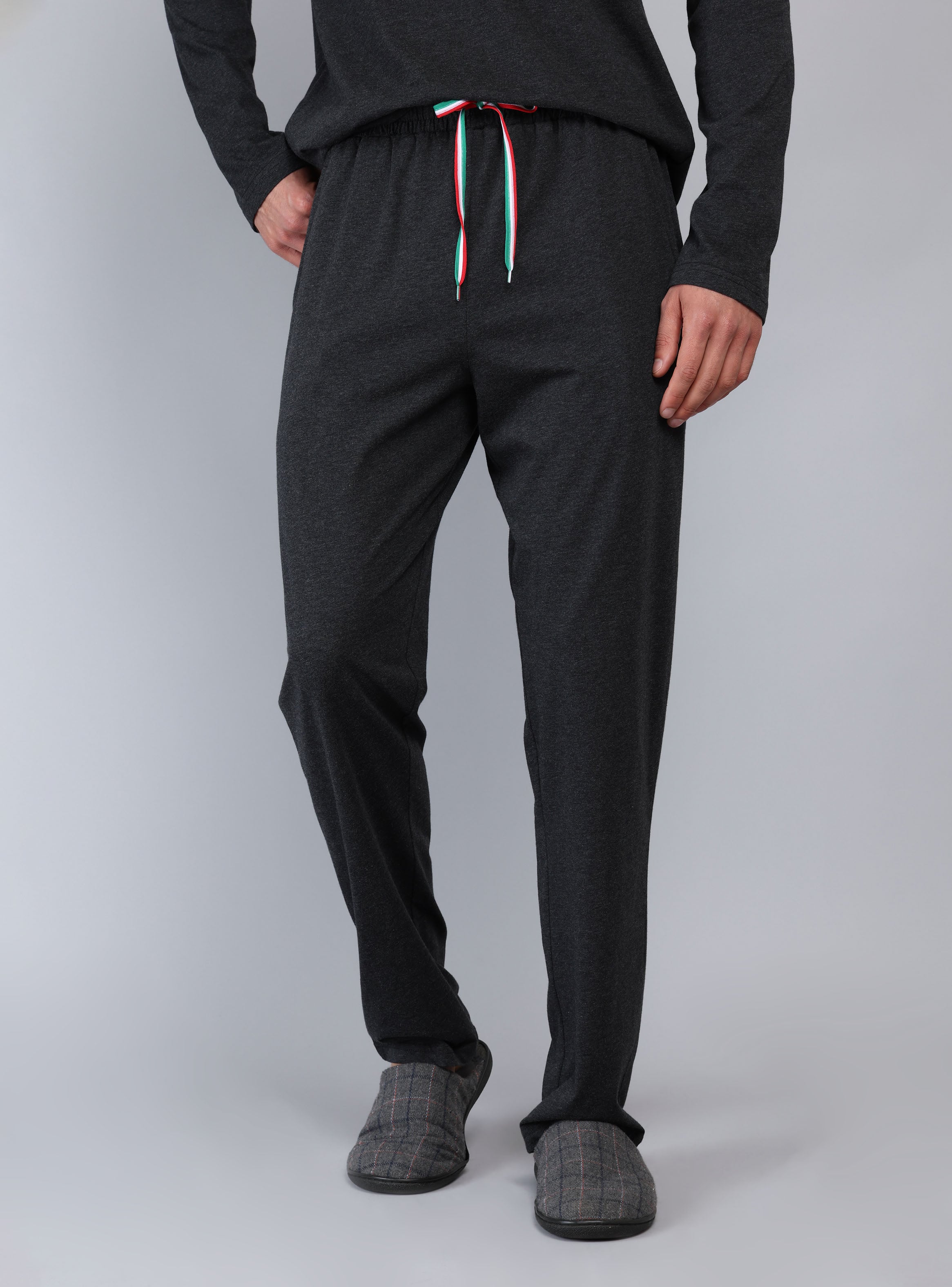 PIJAMA LARGO REGULAR FIT GRIS OSCURO PIERO BUTTI - 5