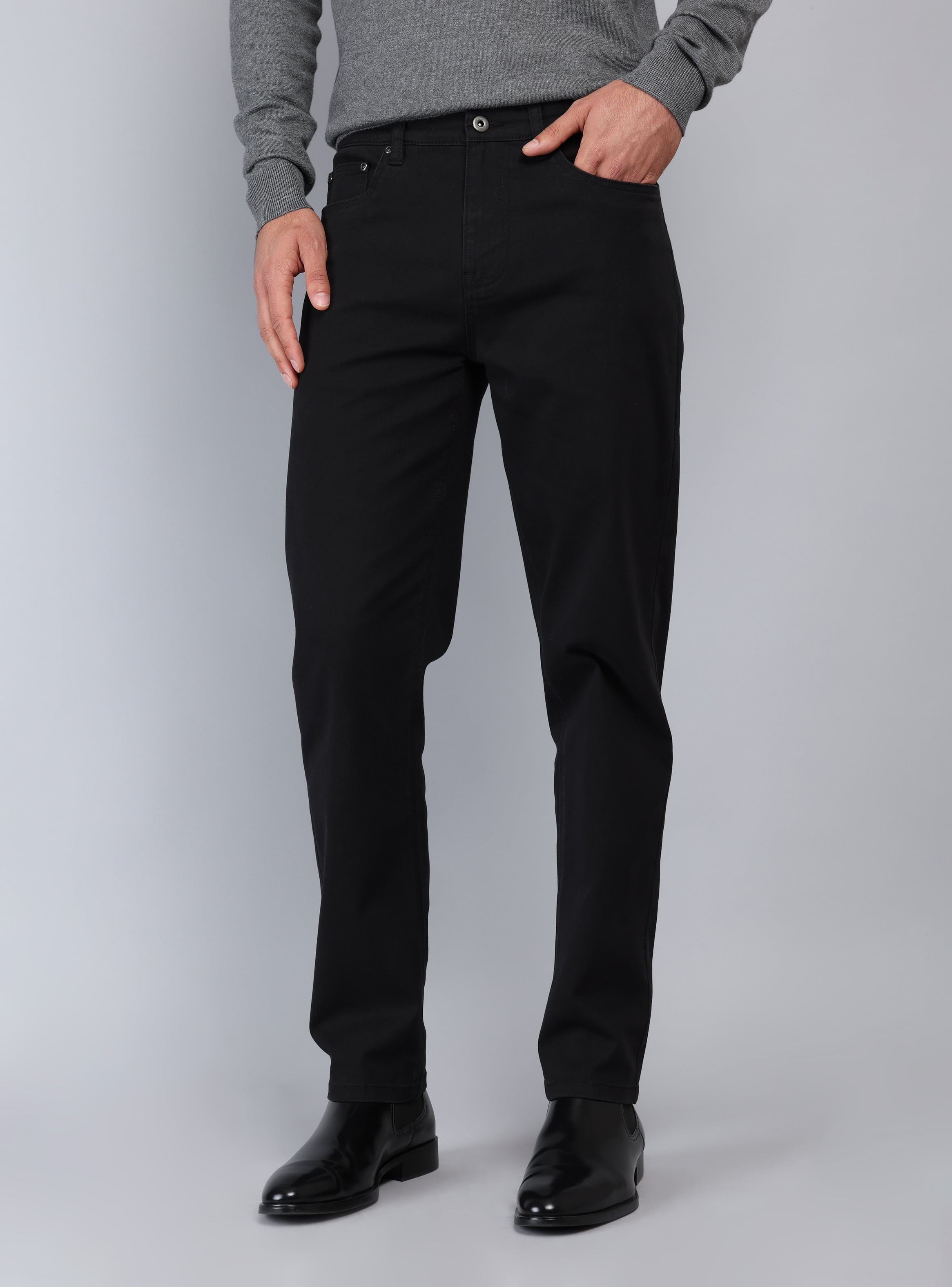 PANTALON 5 POCKET REGULAR FIT NEGRO PIERO BUTTI - 1