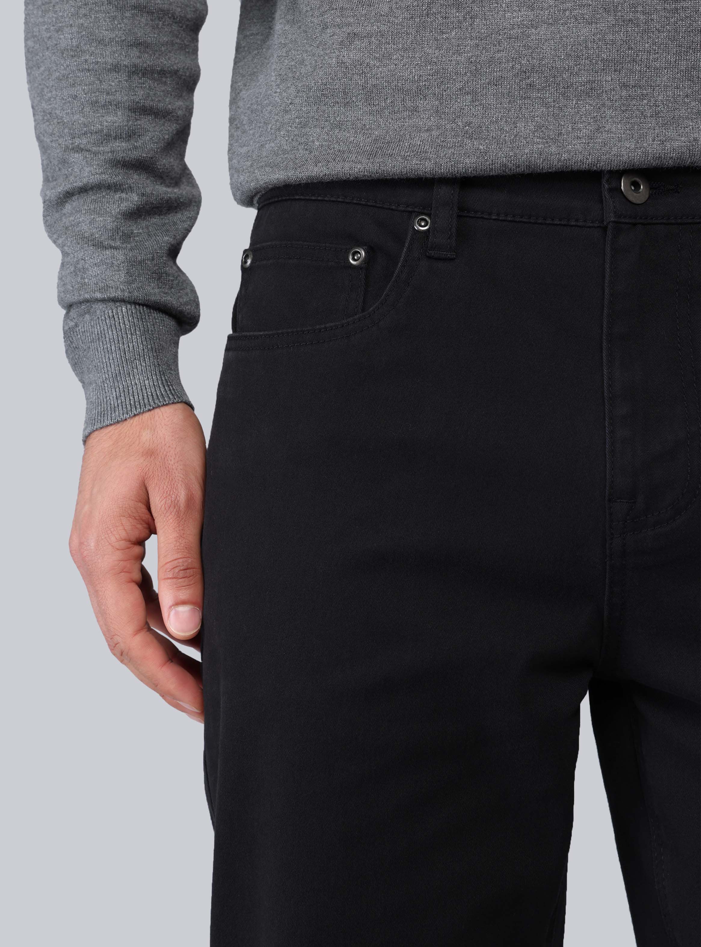 PANTALON 5 POCKET REGULAR FIT NEGRO PIERO BUTTI - 3
