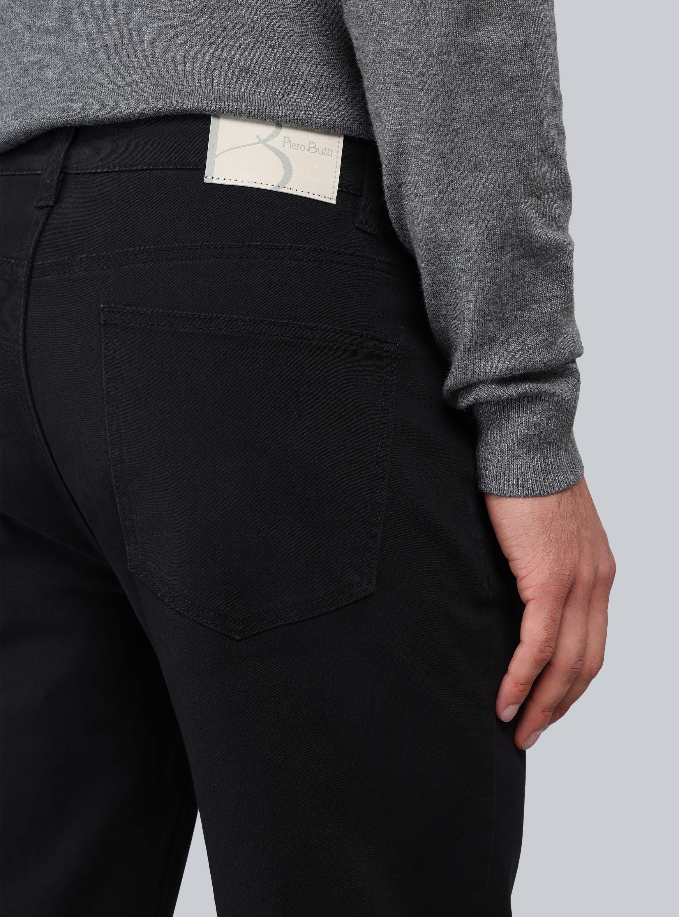 PANTALON 5 POCKET REGULAR FIT NEGRO PIERO BUTTI - 5
