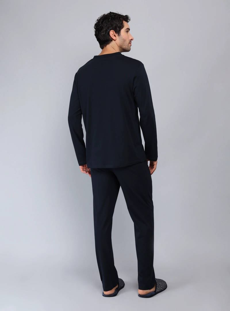 PIJAMA LARGO REGULAR FIT AZUL PIERO BUTTI - 2