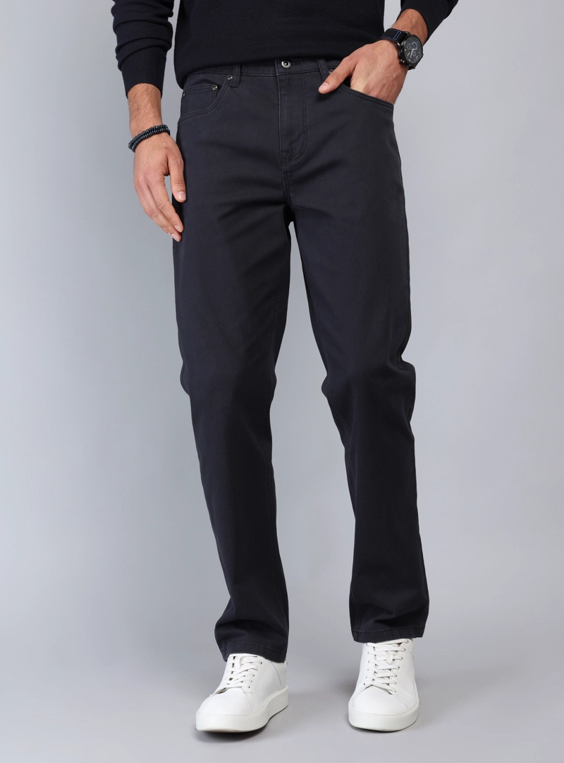 PANTALON 5 POCKET REGULAR FIT AZUL MARINO PIERO BUTTI - 1