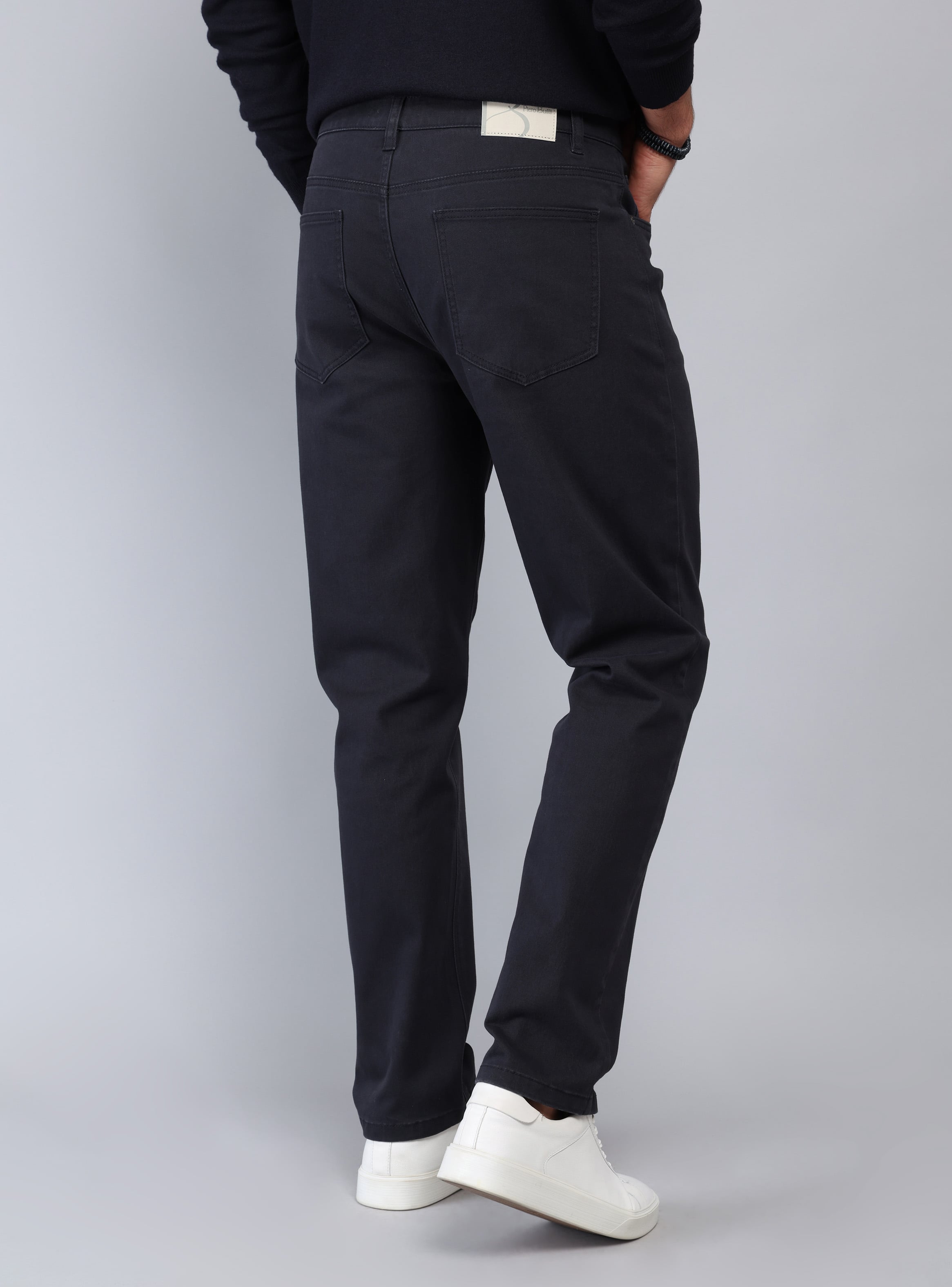 PANTALON 5 POCKET REGULAR FIT AZUL MARINO PIERO BUTTI - 2