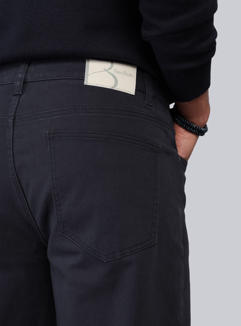 PANTALON 5 POCKET REGULAR FIT AZUL MARINO PIERO BUTTI - 5