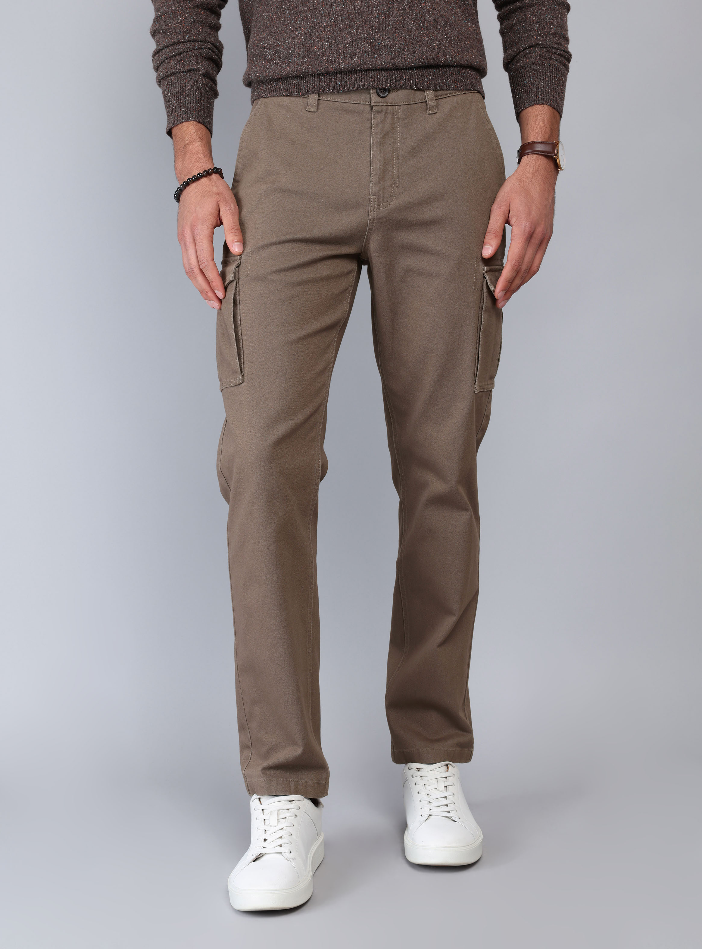 PANTALON CARGO REGULAR FIT CAFE  PIERO BUTTI - 1