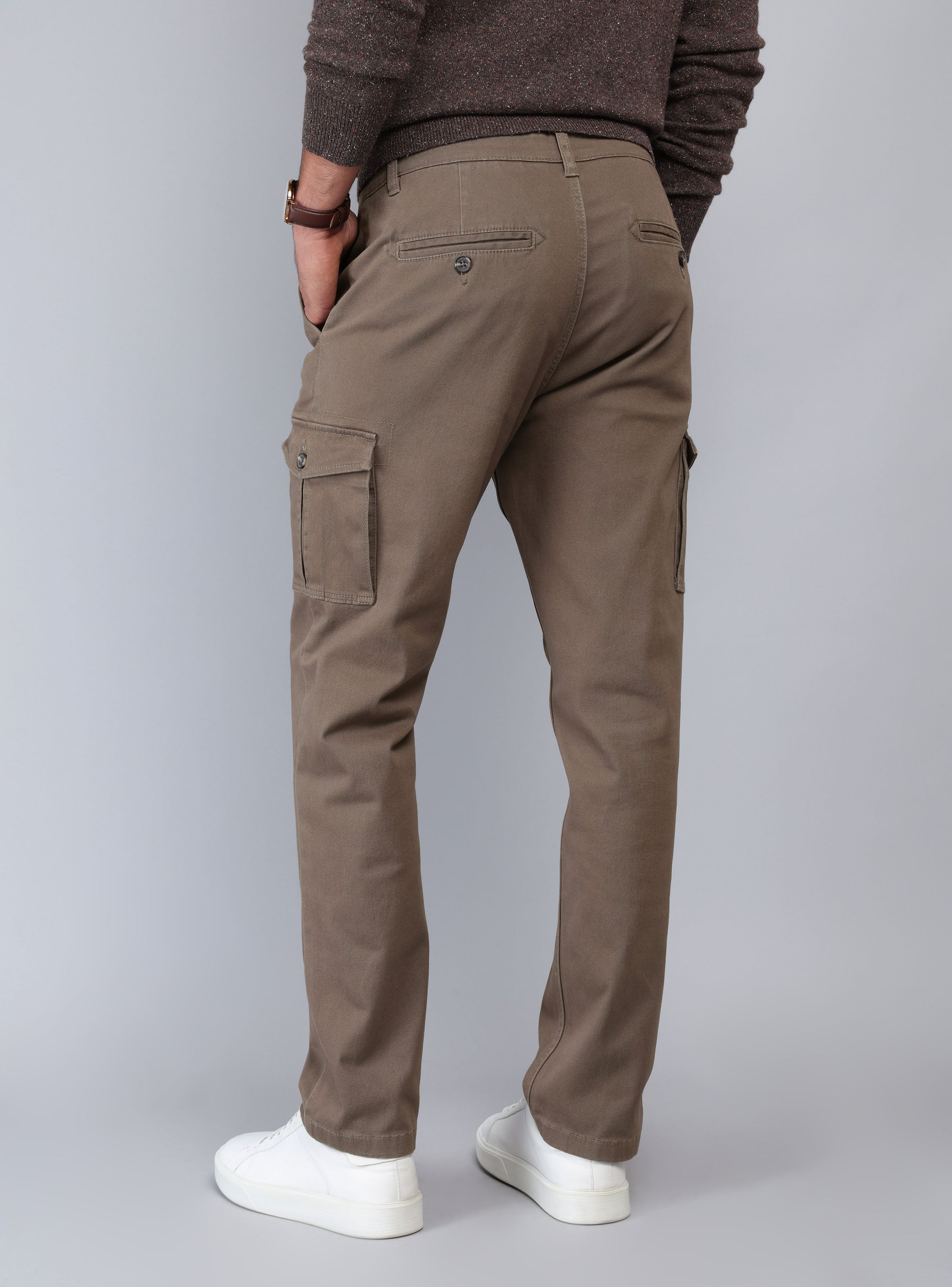 PANTALON CARGO REGULAR FIT CAFE  PIERO BUTTI - 2