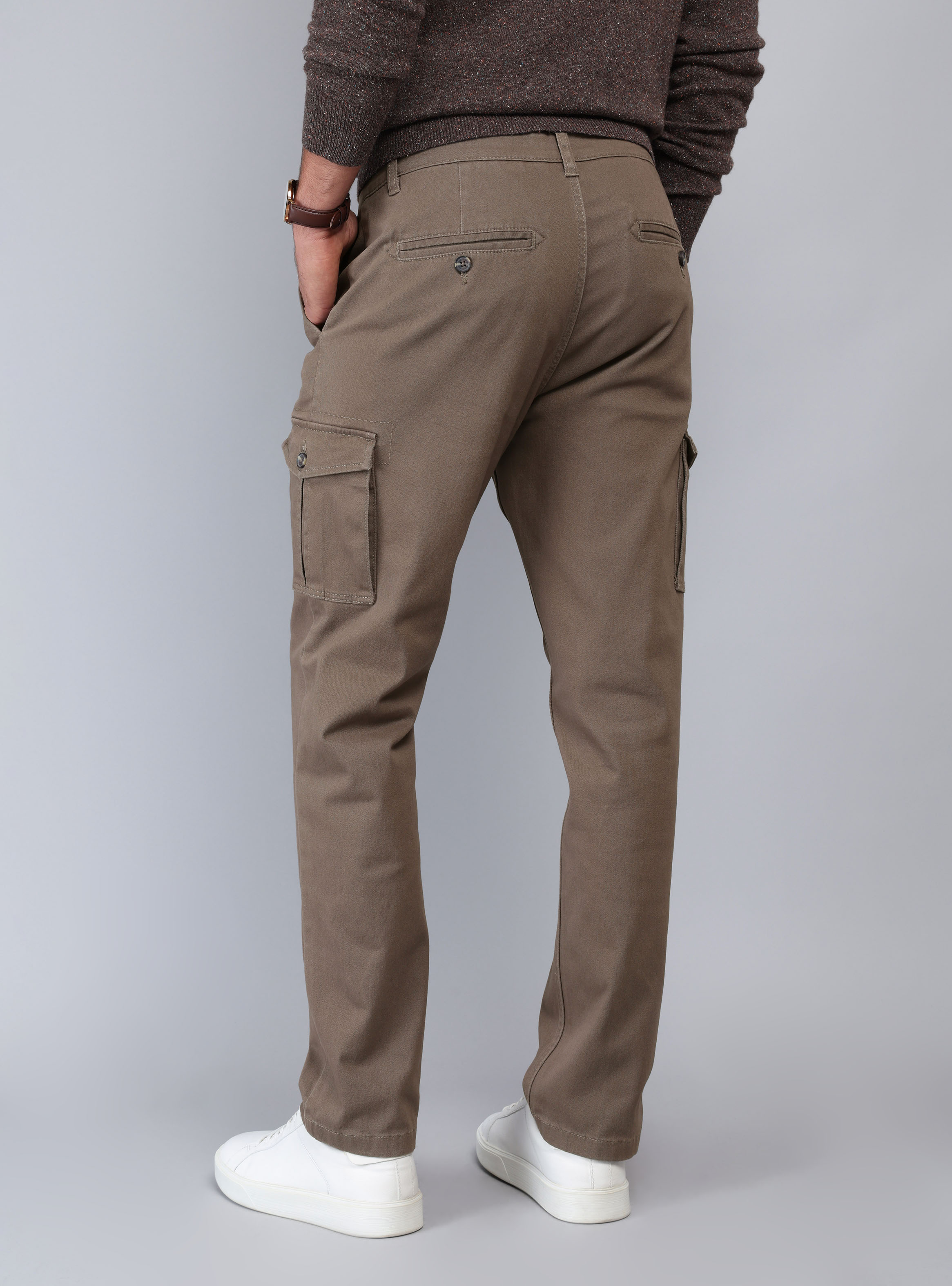 PANTALON CARGO REGULAR FIT CAFE  PIERO BUTTI - 2