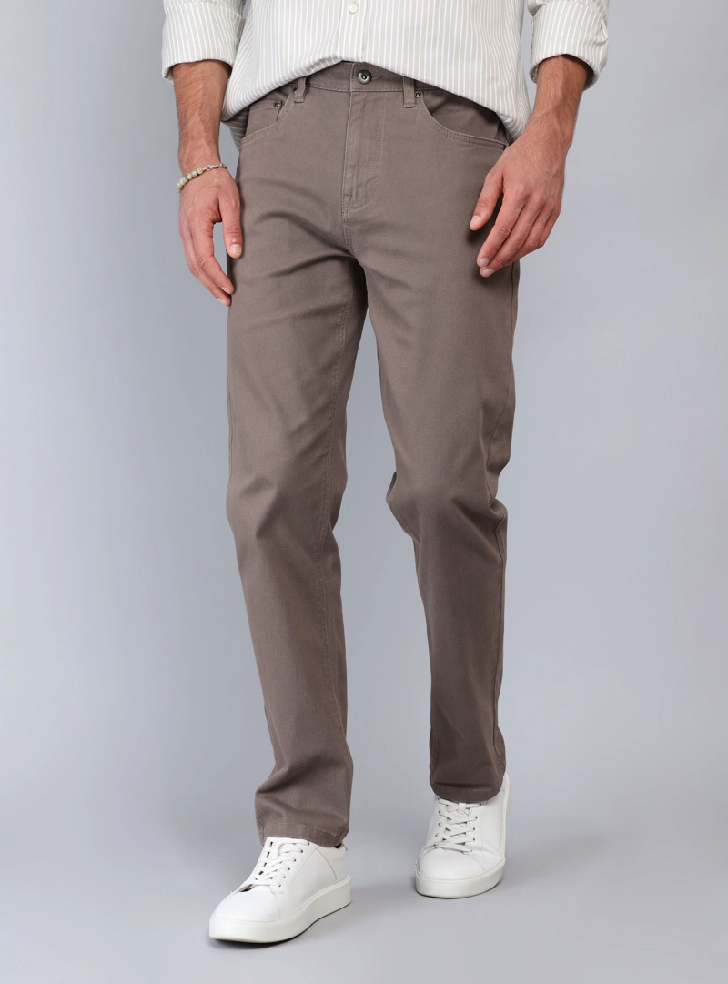 PANTALON 5 POCKET REGULAR FIT GRIS OSCURO PIERO BUTTI - 1