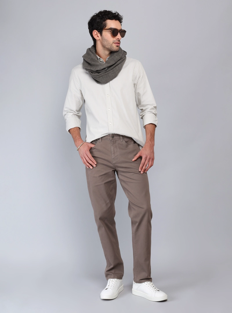 PANTALON 5 POCKET REGULAR FIT GRIS OSCURO PIERO BUTTI - 4