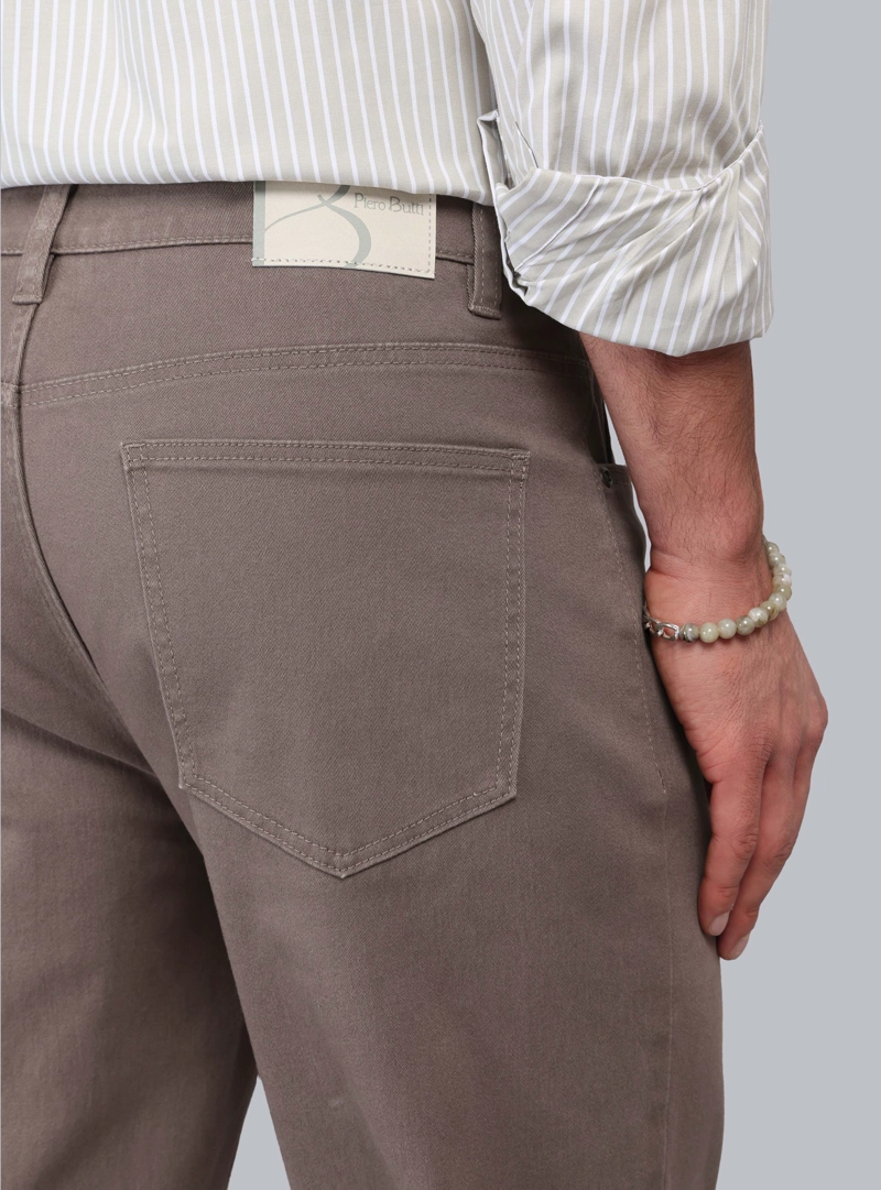 PANTALON 5 POCKET REGULAR FIT GRIS OSCURO PIERO BUTTI - 5