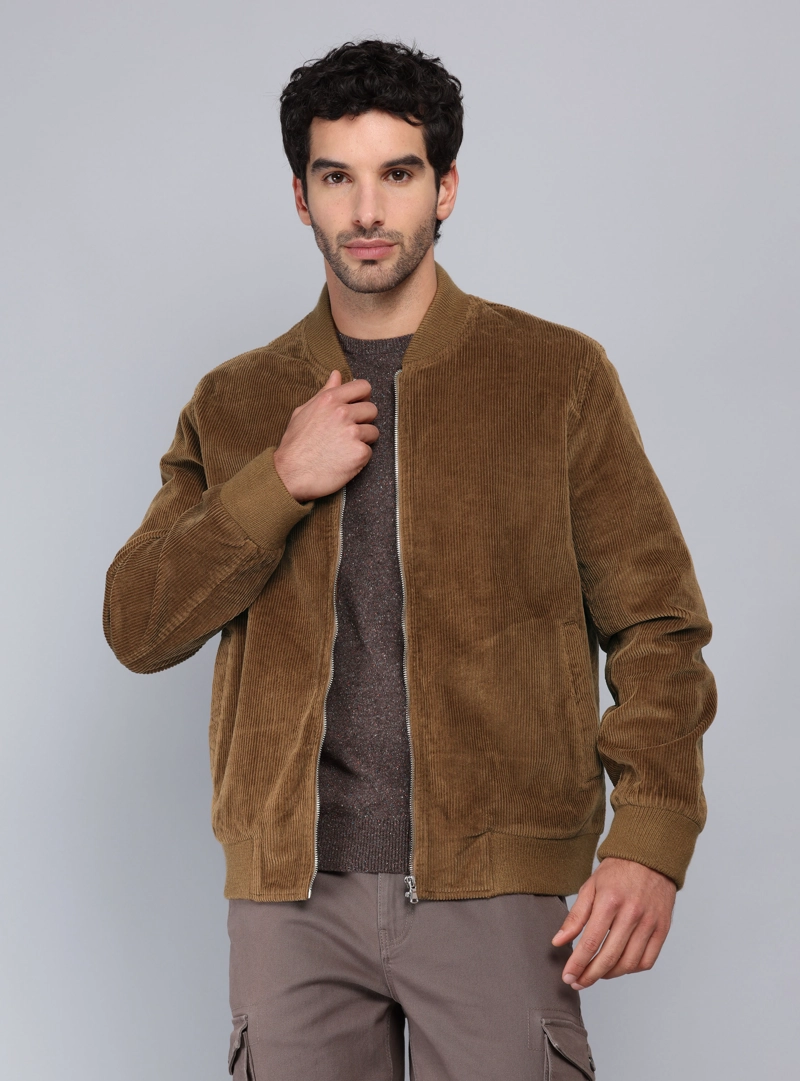 CHAQUETA BOMBER COTELE  REGULAR FIT CAFE  PIERO BUTTI - 1