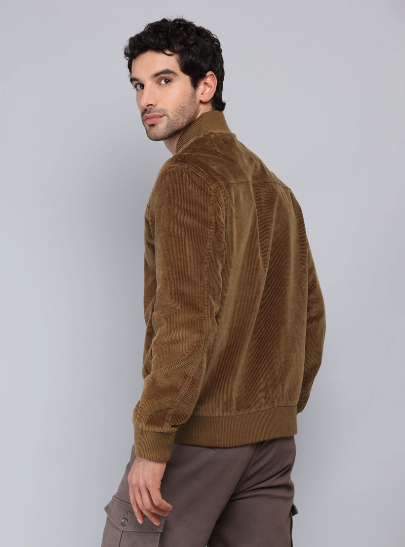 CHAQUETA BOMBER COTELE  REGULAR FIT CAFE  PIERO BUTTI - 2