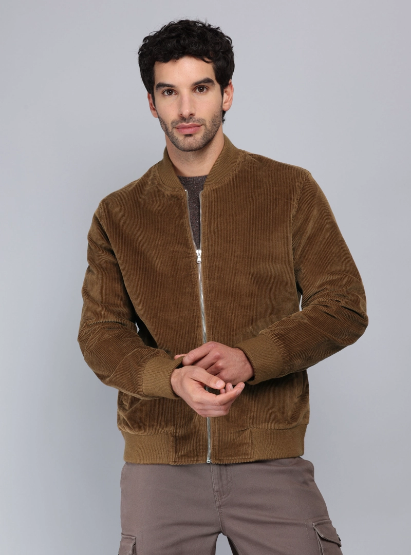 CHAQUETA BOMBER COTELE  REGULAR FIT CAFE  PIERO BUTTI - 6
