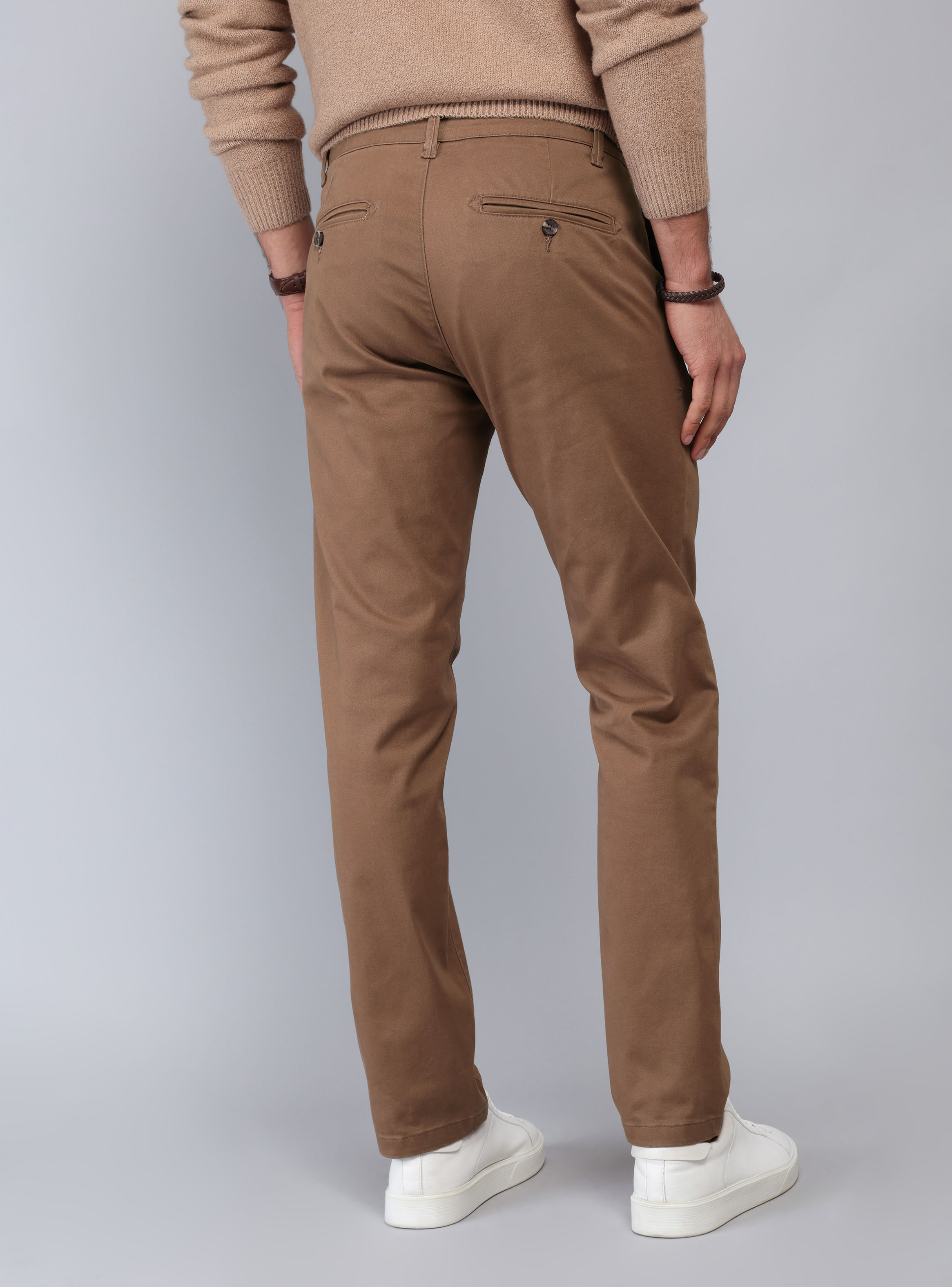 PANTALON CHINO SPANDEX REGULAR FIT CAFE  PIERO BUTTI - 2