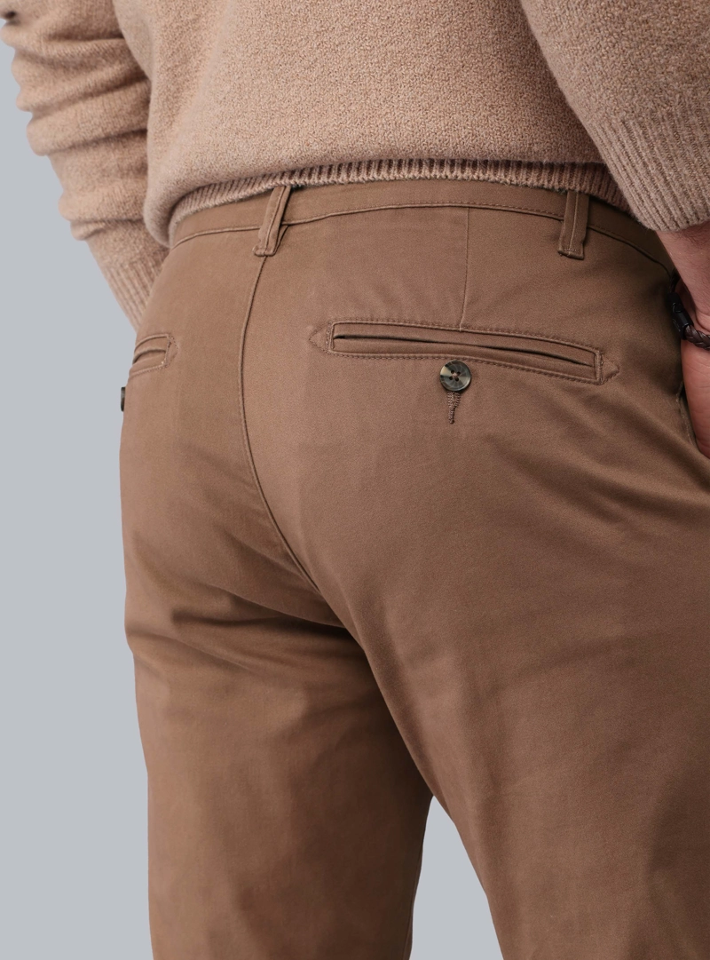 PANTALON CHINO SPANDEX REGULAR FIT CAFE  PIERO BUTTI - 5