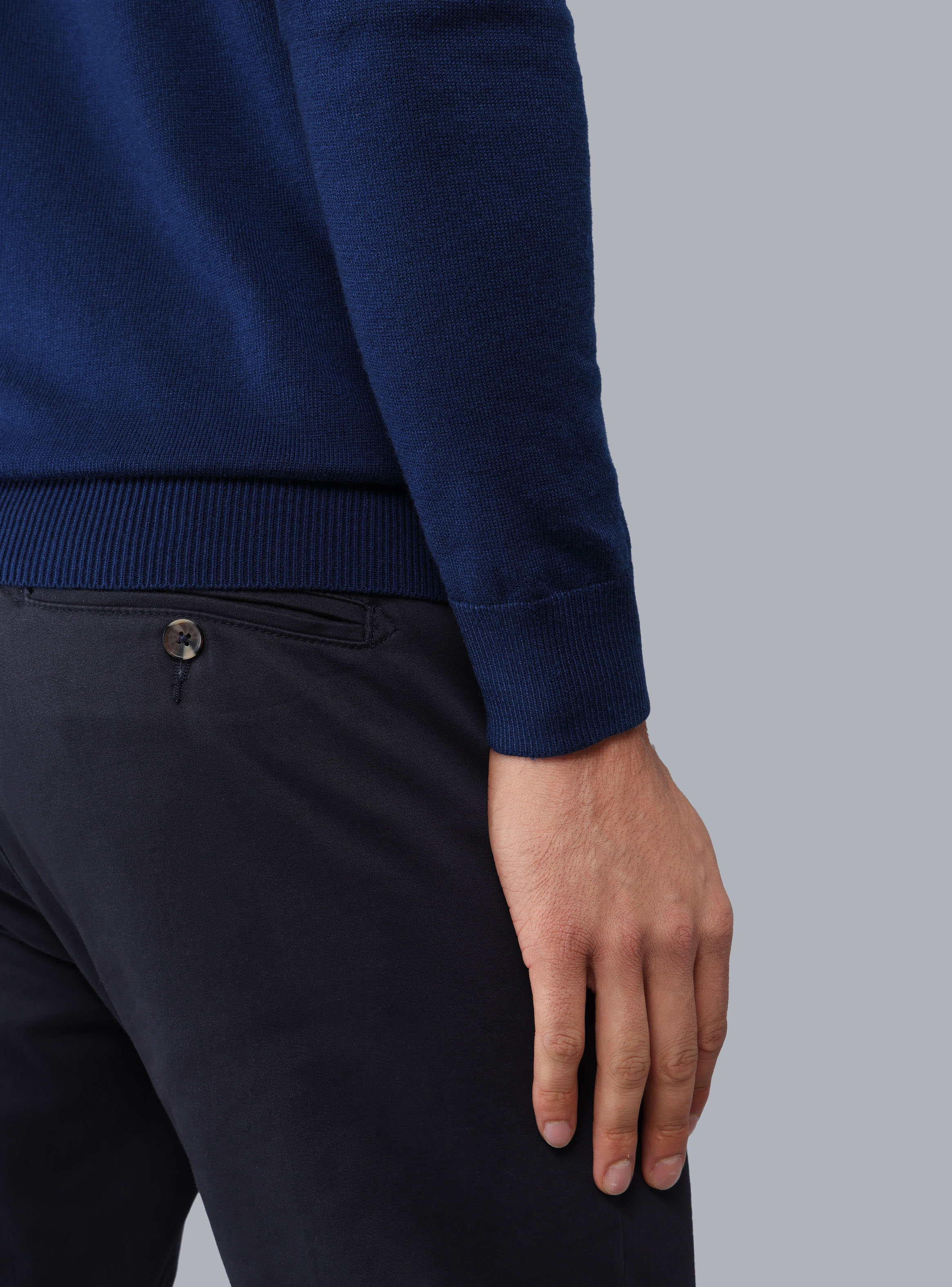SWEATER CUELLO ALTO REGULAR FIT AZUL PIERO BUTTI - 5