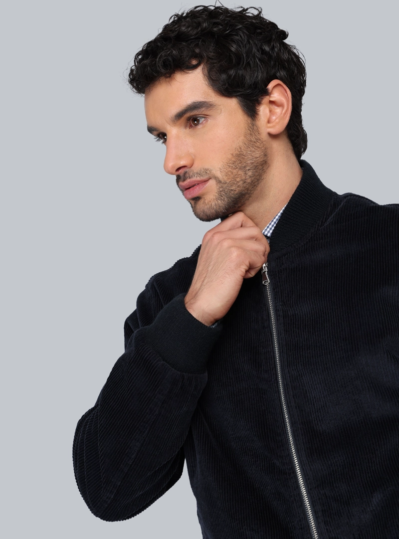 CHAQUETA BOMBER COTELE REGULAR FIT AZUL MARINO PIERO BUTTI - 3