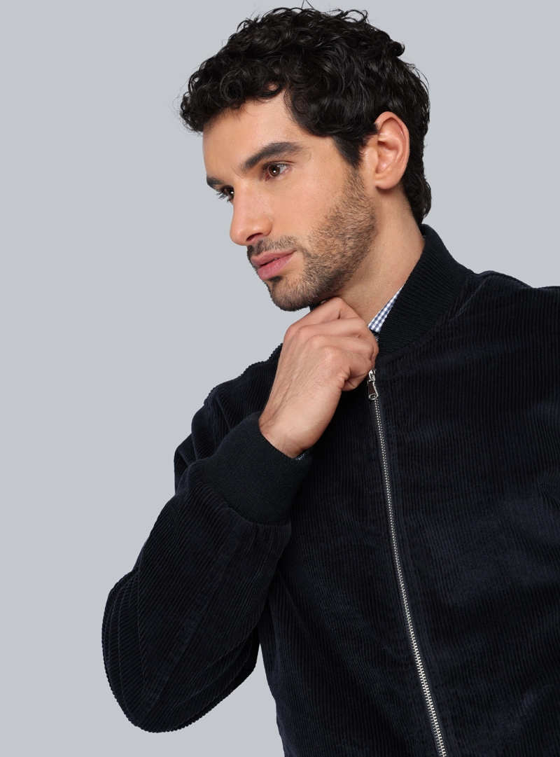 CHAQUETA BOMBER COTELE  REGULAR FIT AZUL MARINO PIERO BUTTI - 3