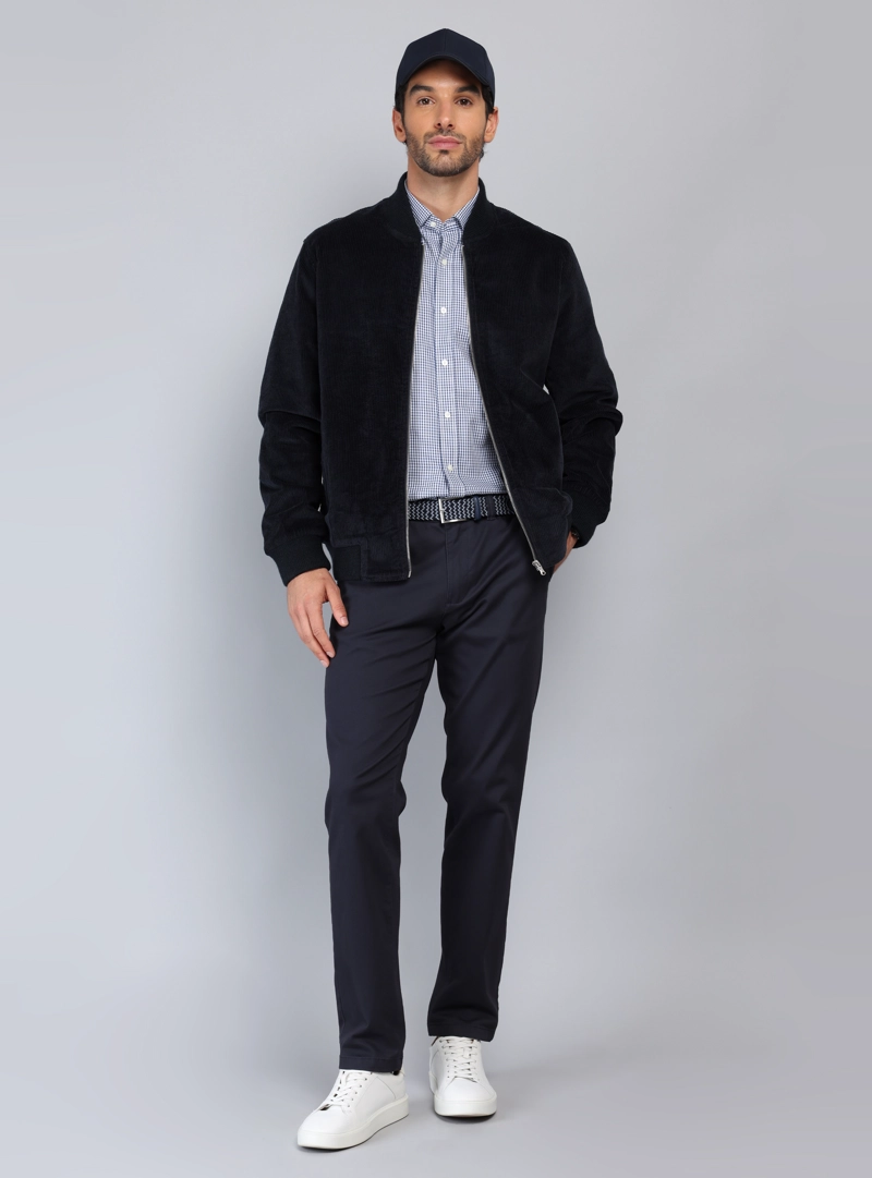 CHAQUETA BOMBER COTELE REGULAR FIT AZUL MARINO PIERO BUTTI - 4