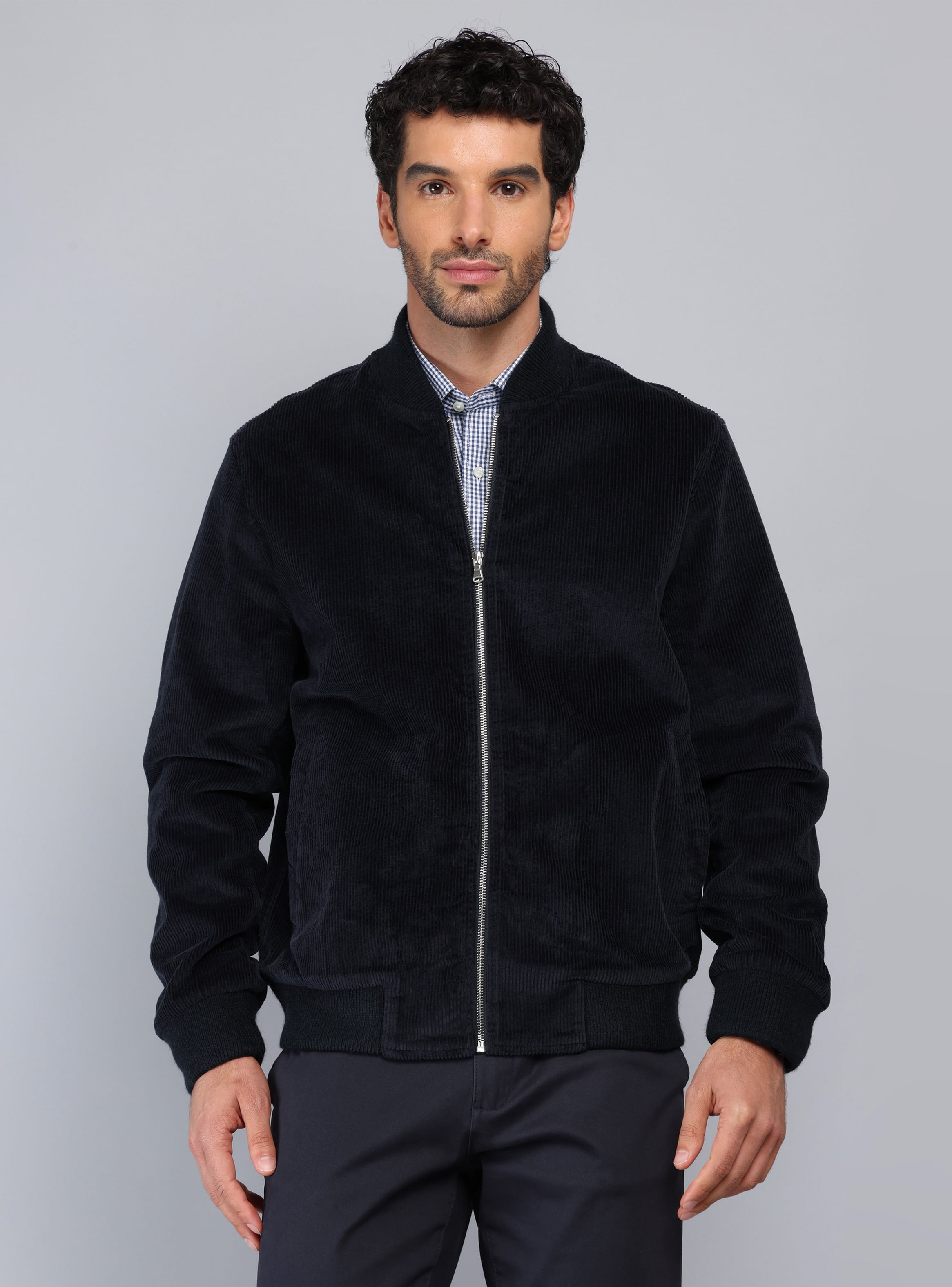 CHAQUETA BOMBER COTELE  REGULAR FIT AZUL MARINO PIERO BUTTI - 6