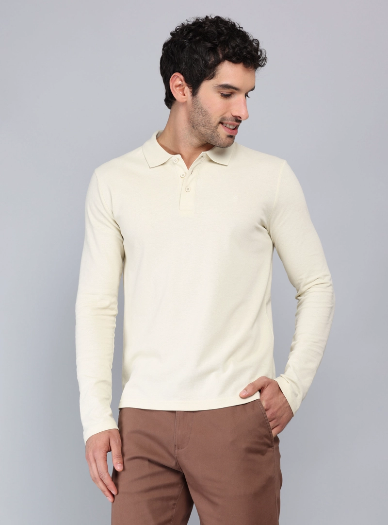 POLERA PIQUE  REGULAR FIT BEIGE PIERO BUTTI - 1