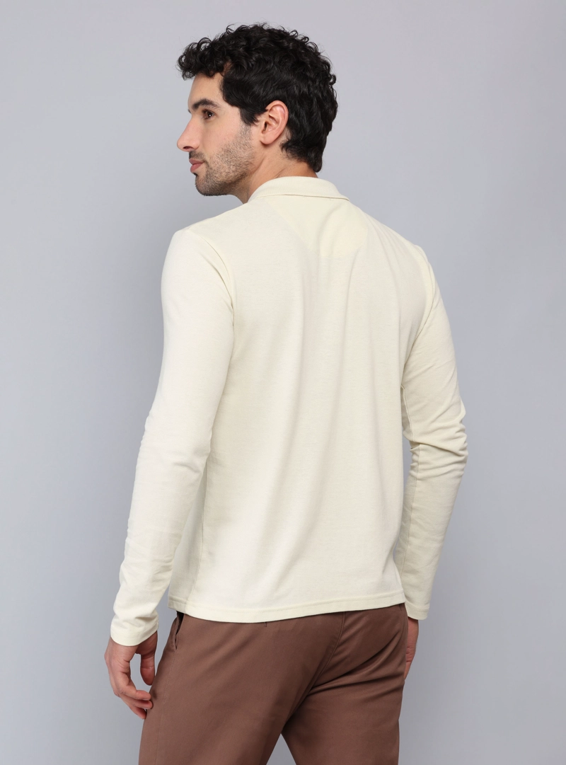 POLERA PIQUE REGULAR FIT BEIGE PIERO BUTTI - 2