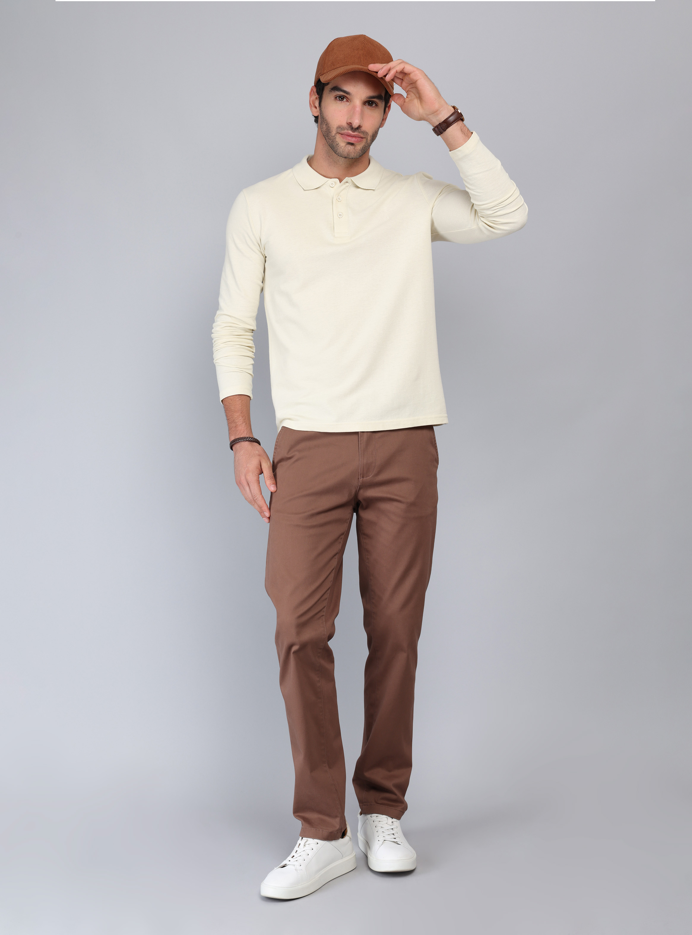 POLERA PIQUE  REGULAR FIT BEIGE PIERO BUTTI - 4