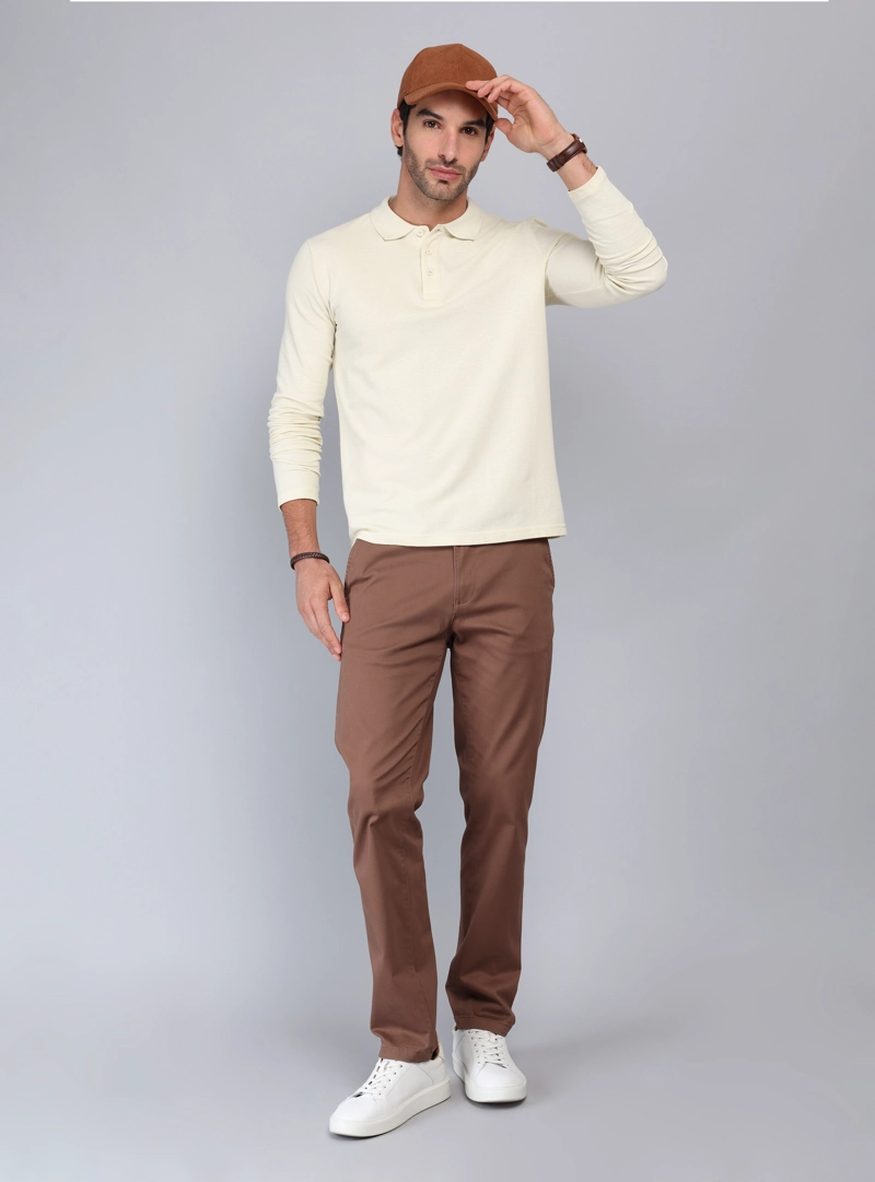 POLERA PIQUE REGULAR FIT BEIGE PIERO BUTTI - 4
