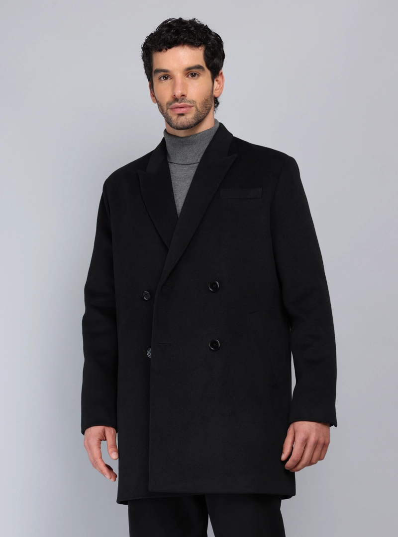 ABRIGO CRUZADO REGULAR FIT NEGRO PIERO BUTTI - 1