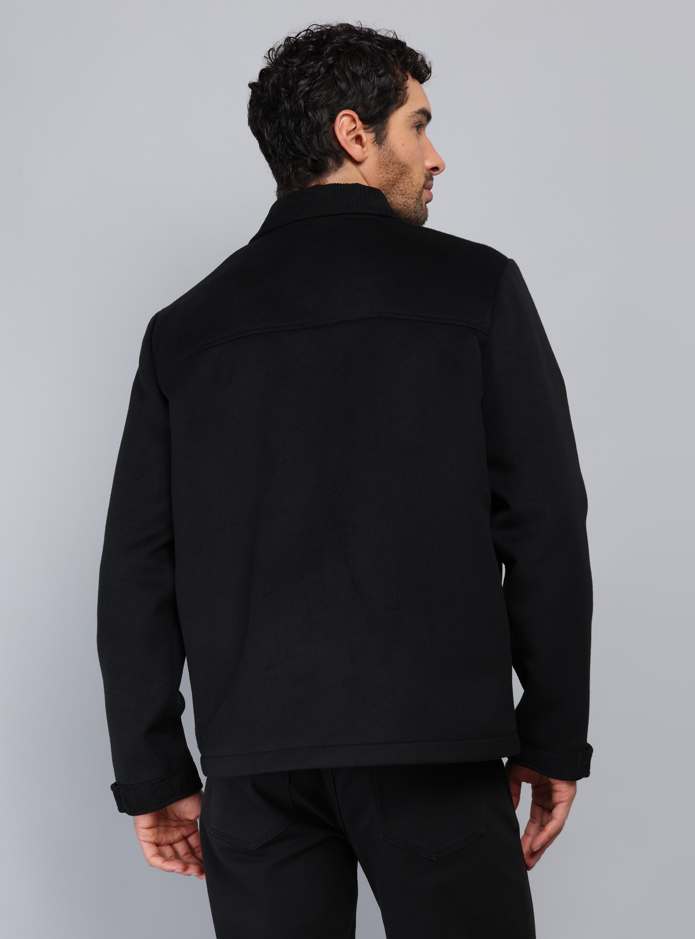 CHAQUETA RECTA REGULAR FIT NEGRO PIERO BUTTI - 2