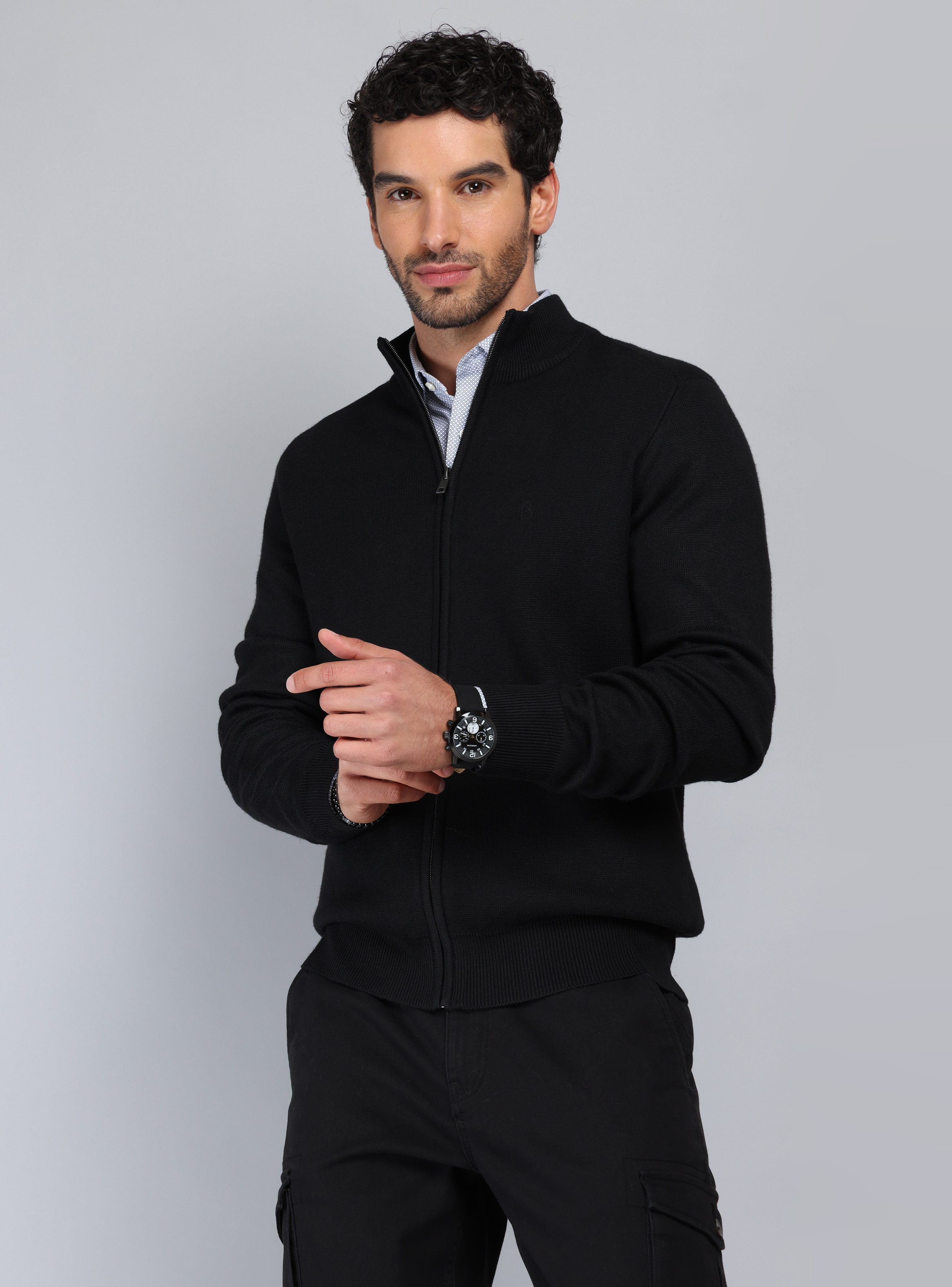 SWEATER CUELLO ALTO CON CIERRE PIERO BUTTI - 6