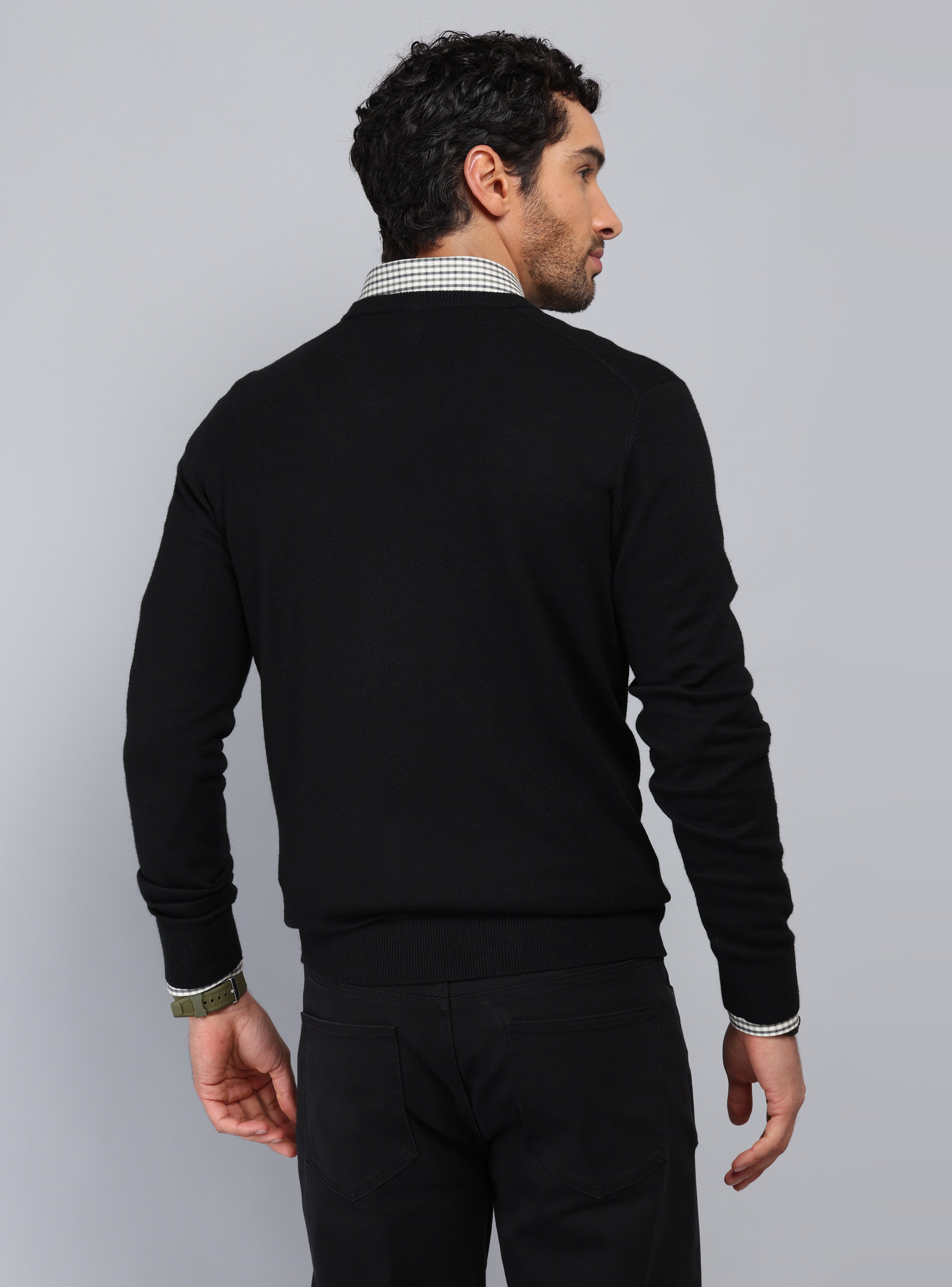 SWEATER LISO CUELLO V PIERO BUTTI - 2