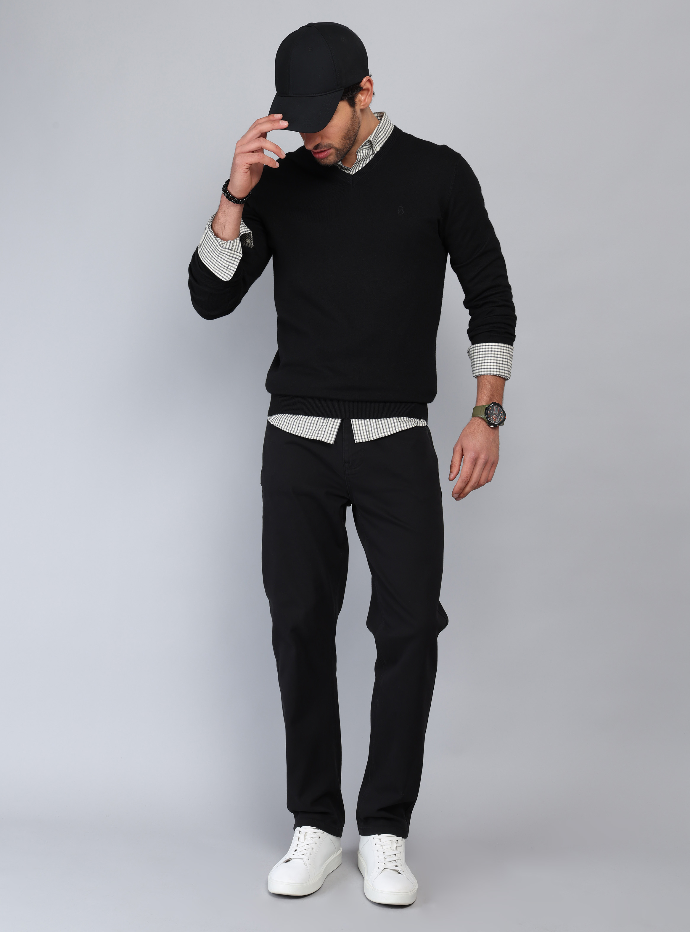 SWEATER LISO CUELLO V PIERO BUTTI - 4