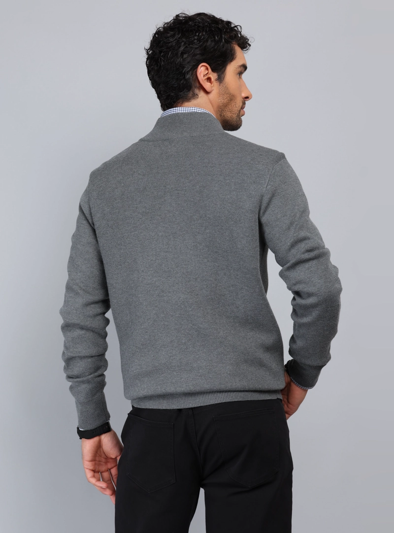 SWEATER CUELLO ALTO CON CIERRE PIERO BUTTI - 2