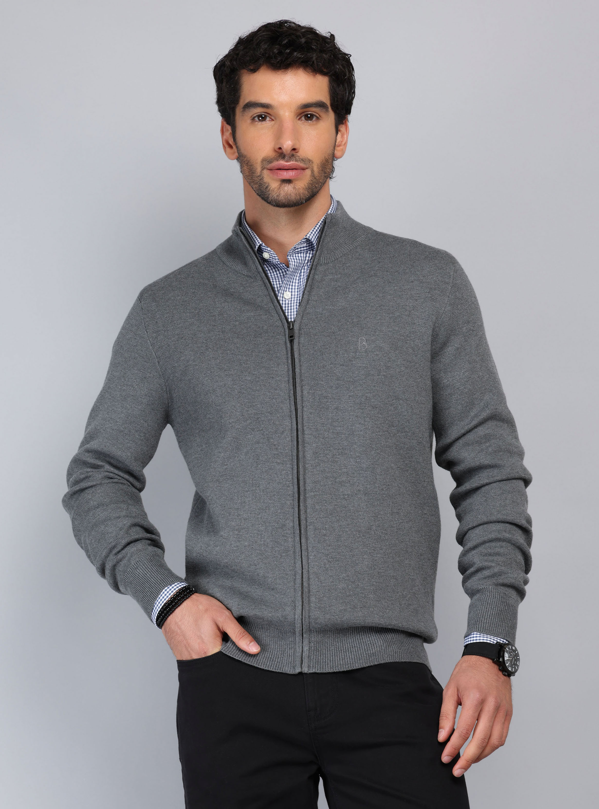 SWEATER CUELLO ALTO CON CIERRE PIERO BUTTI - 6